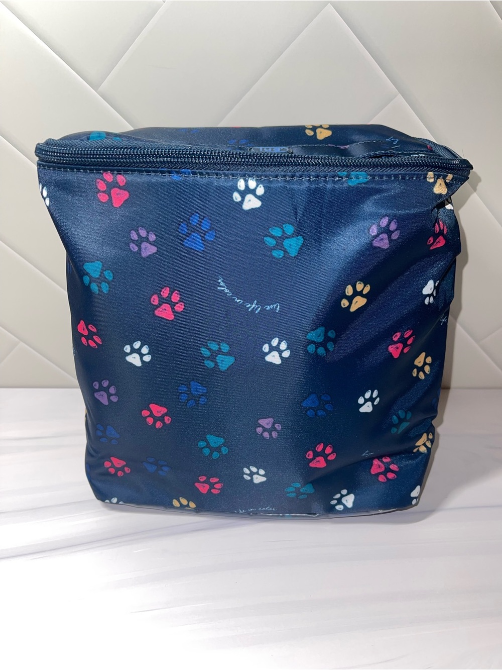 Lug Dolly Paws Navy cosmetic case - like new